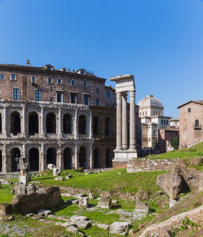 Rome, Italy. Theatre of Marcellus and Temple of Apollo by Unbekannt Unbekannt
